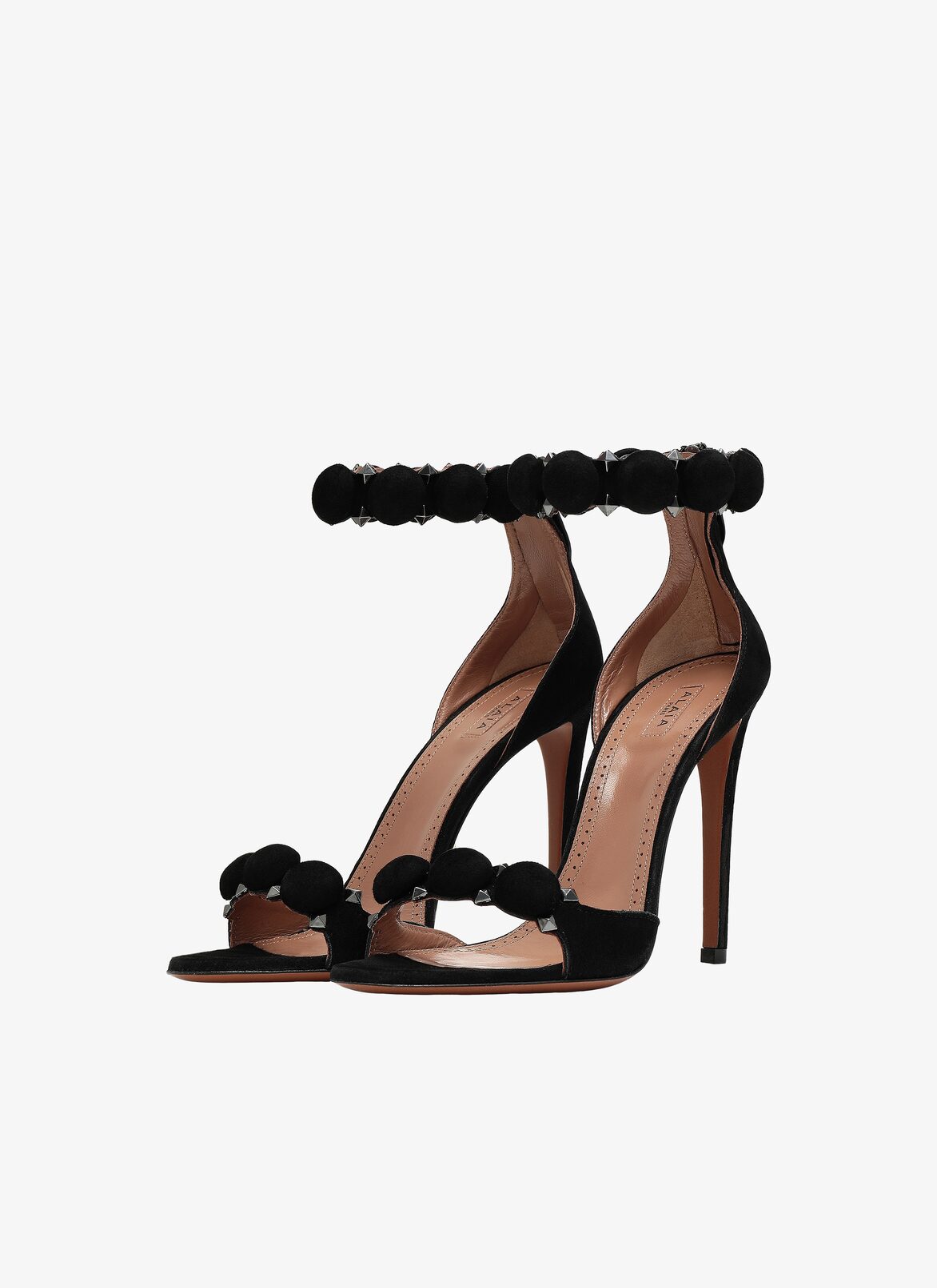 Bombe suede sandals
 ALAÏA BLACK BOMBE SUEDE SANDALS